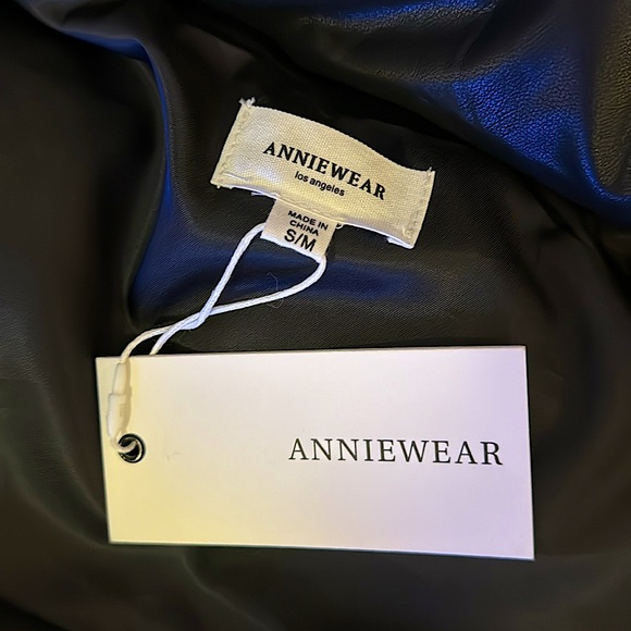 🆕🌿🖤ANNIEWEAR: BLACK Vegan Leather Padded Vest S/M - Picture 13 of 14
